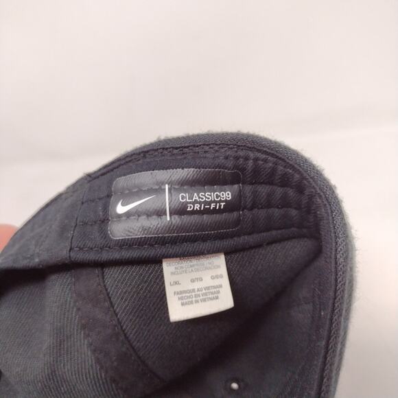 Nike Classic 99 Drifit Hat Size L/XL Black Embroidered Z Soccer Logo - Picture 9 of 11